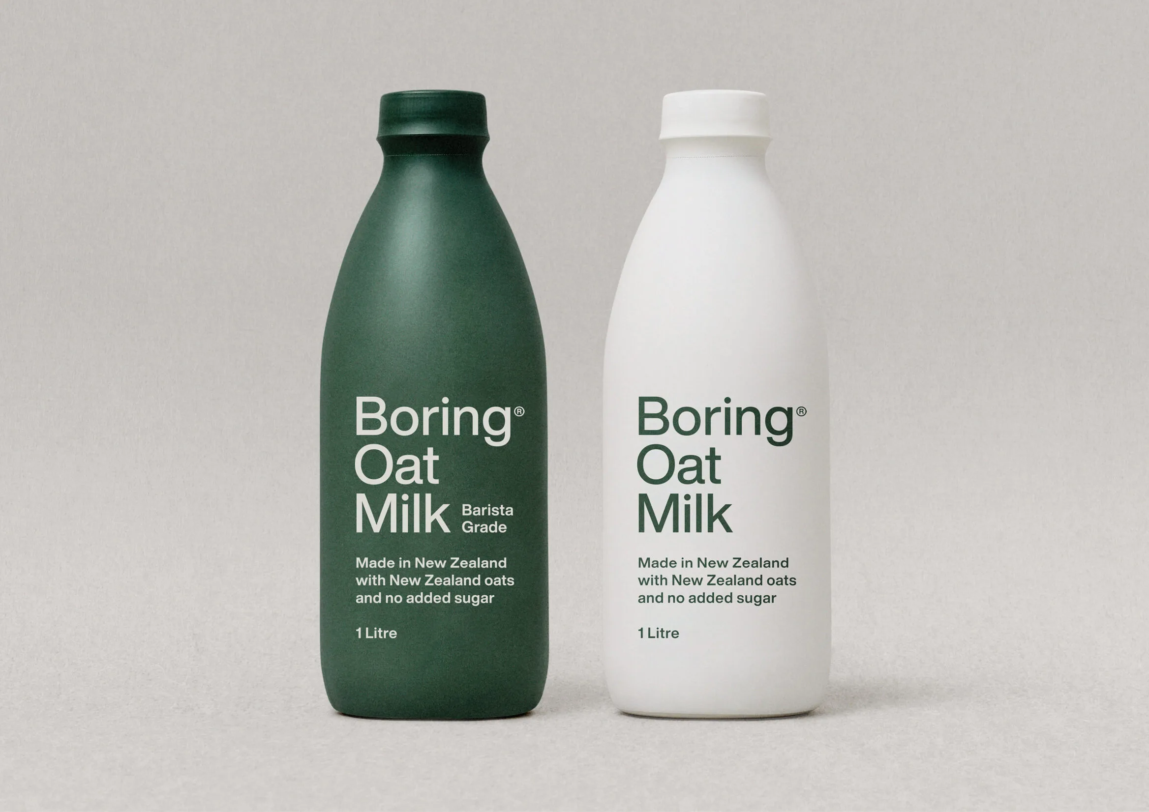 Boring Oat Milk bottles — Barista Grade and Original